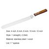 Cake Spatula Baking Wooden Handle Tools Stainless Steel Cupcakes Fondant Scraper for Kitchen