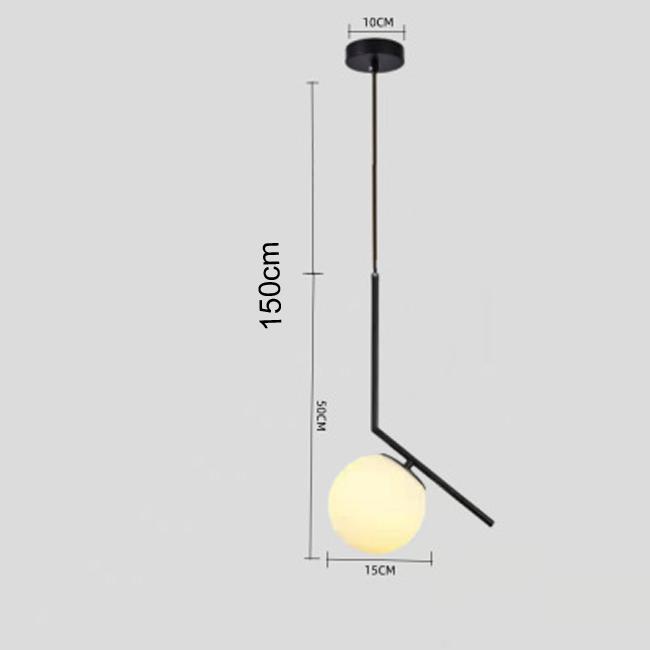 LED Pendant Light Dining Room Suspension Luminaure Hanging Lamp Ceiling Decoration Bedroom Living Glass Ball Chandelier Lighting