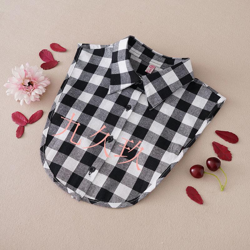 

Grind Plaid Fake Collar Женский универсальный фальшивый воротник Воротник рубашки Декоративный воротник рубашки