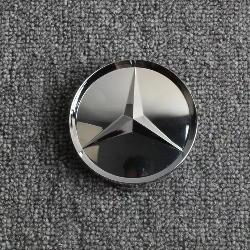 New 2025 Hot 4pcs 75mm Car Wheel Hub Cap Emblem for Mercedes Benz C180 E300 ML350 GLC W163 W166 W167 W204 W205 W212 W213 X253 W1