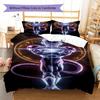 Frieza Pattern Bedding,Quilt Set Quilt Cover Pillowcase Home Birthday Gift (1 * Duvet Cover + 2 * Pillowcase, Without Core)