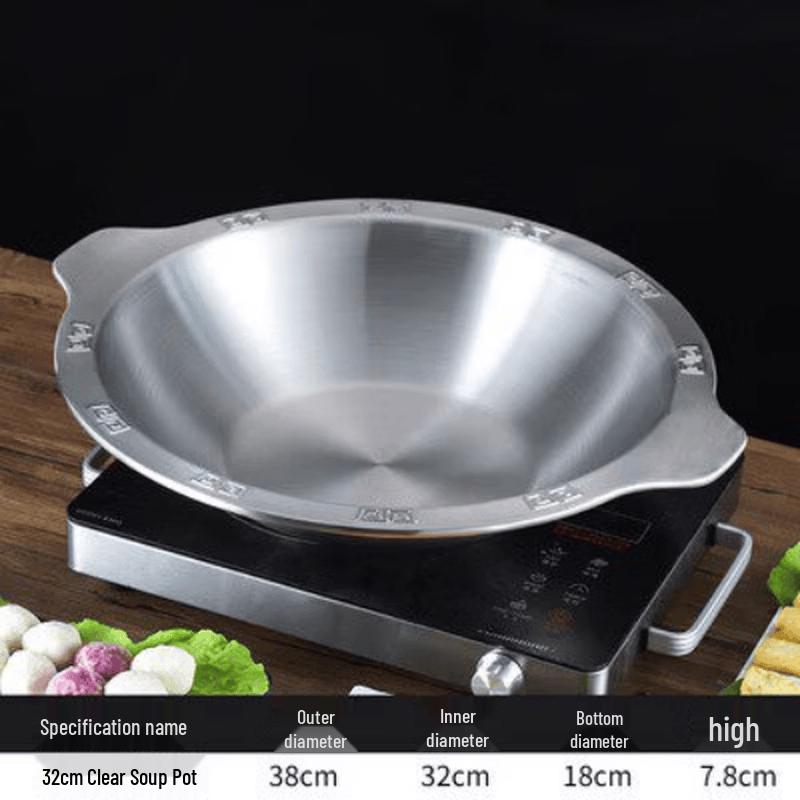 Thickened 304 Stainless Steel Induction Hot Pot