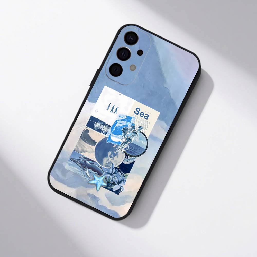 W-Wave To Earth Summer Flows  For Samsung S25,S24,S21,S22,S23,S30,Ultra,S20,Plus,Fe,Lite,5G Black Cover Phone Case