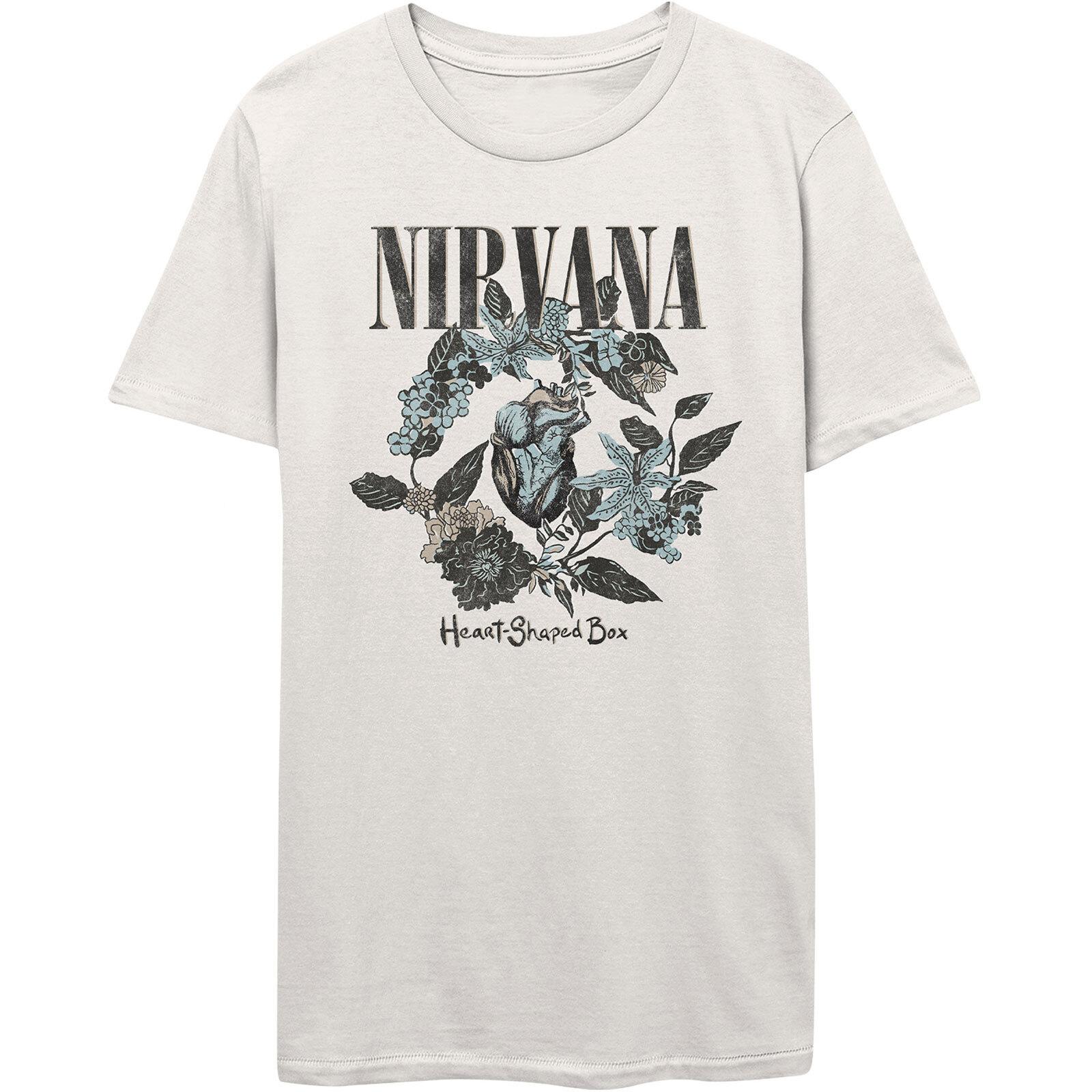 ** Nirvana Heart Shaped Box Official Licensed White T-shirt ** XXXXL