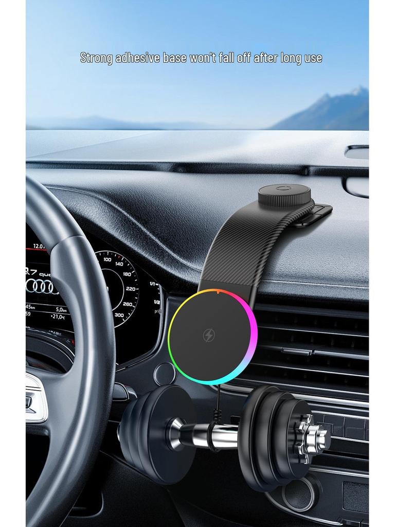 Bezprzewodowa ładowarka samochodowa MagSafe, szybkie ładowanie 15 W z magnetycznym uchwytem samochodowym i uchwytem do nawigacji.