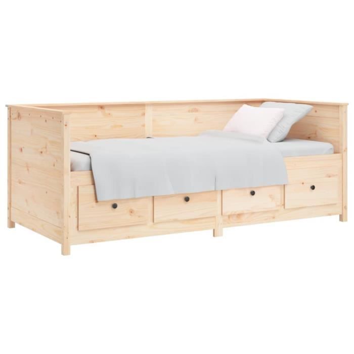 VidaXL Lit de jour 80x200 cm Bois de pin massif 820906