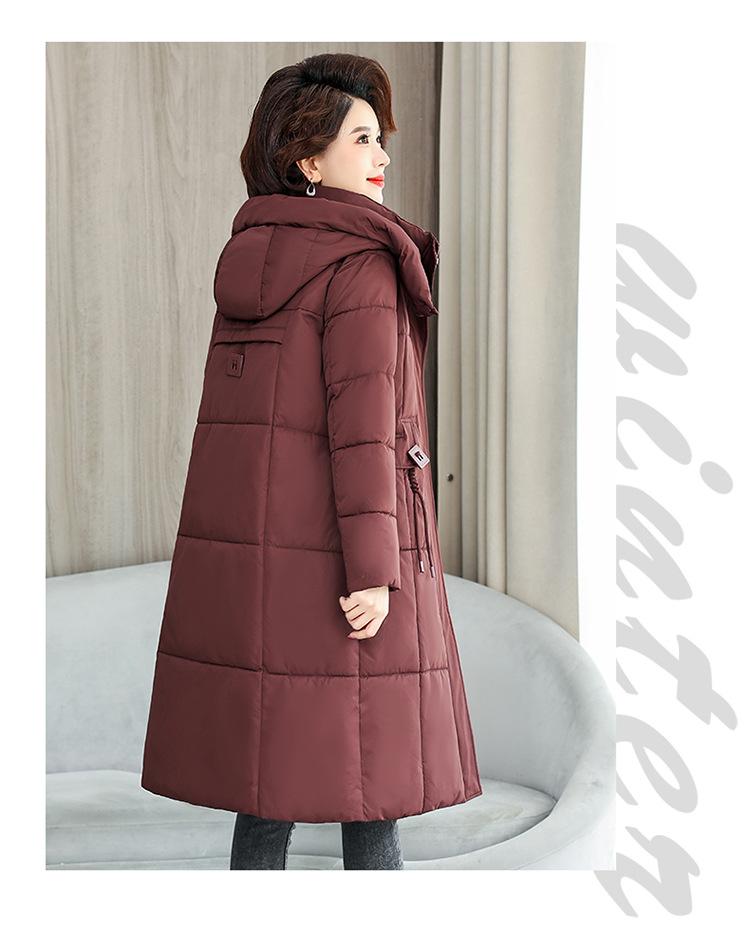 Podzimní a zimní dámské bundy pro ženy středního a staršího věku, dámské bundy slim střihu střední délky, zateplené, větruodolné