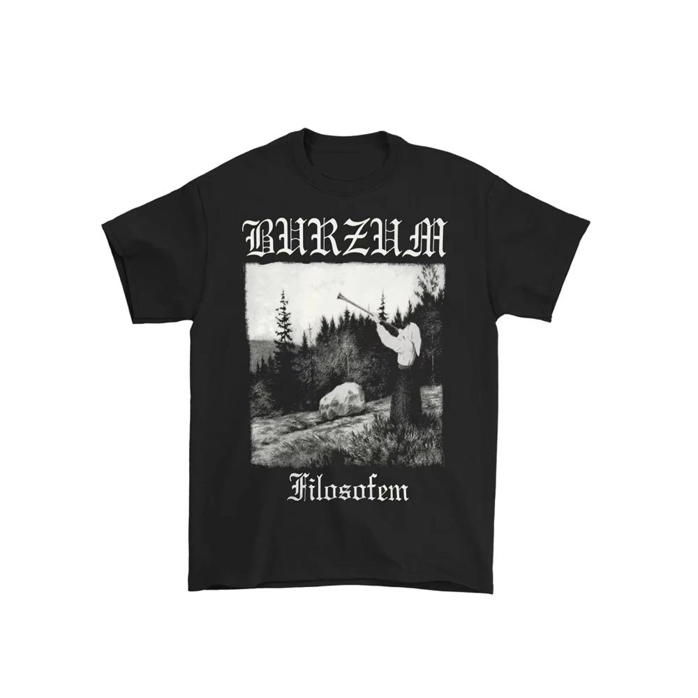 

Норвежская блэк-метал группа BURZUM Rock Dark Punk женская и мужская черная футболка с коротким рукавом с цифровым прямым распылением L