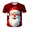 Interesting Christmas Graphic Men's T-shirt 3D Santa Claus Pattern Short Sleeved T-shirt Fashionable Casual Creative T-shirt