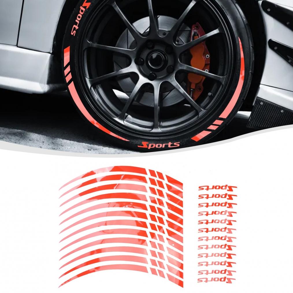 Ensure Safety and Style with Red Reflective Tape Sticker Set of 12