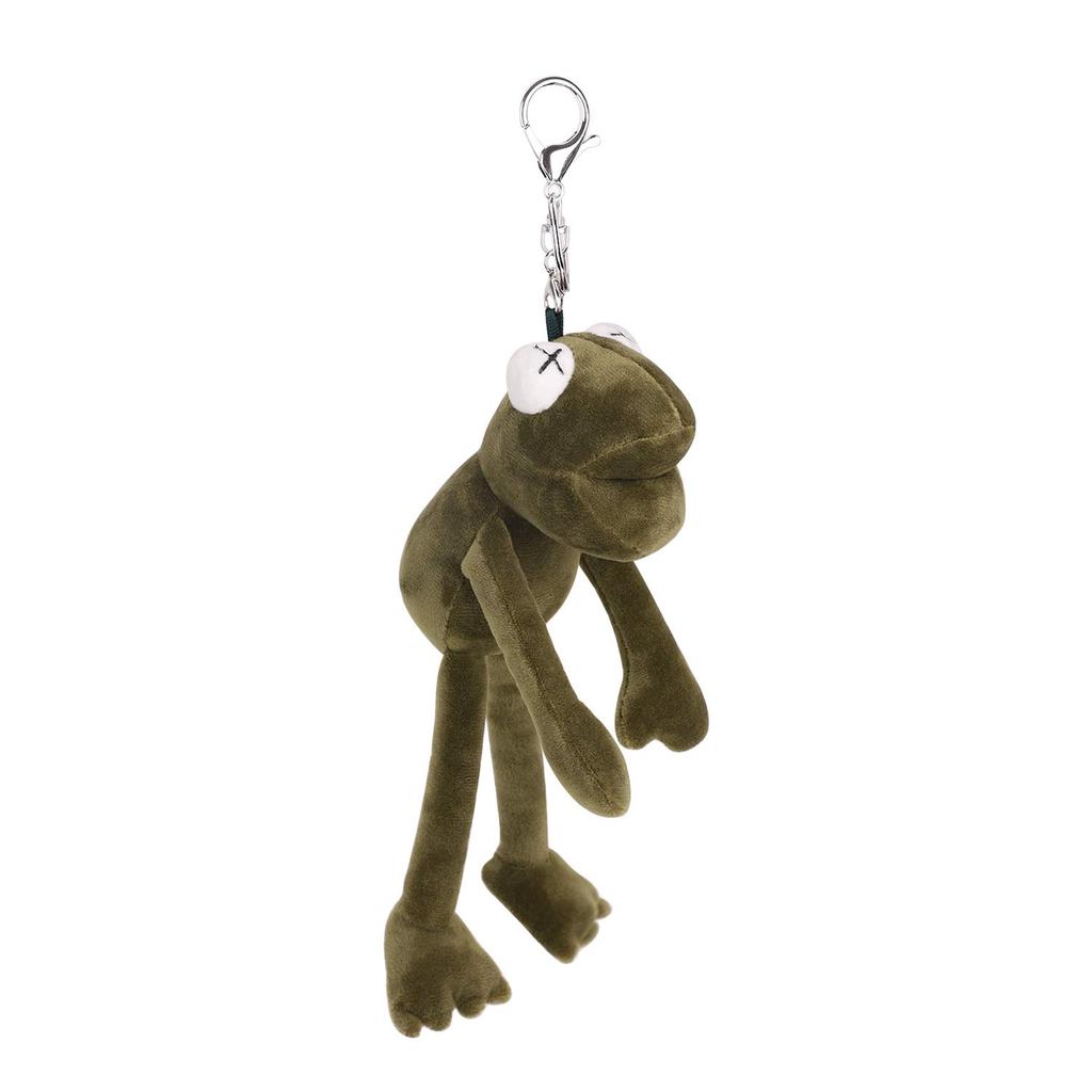 Cute Frog Plush Frog Key Bag Cute Car Stylish Frog Animal Hanging Popular Birthday School Entrance Gift [LYING] Keychain, Charm, Women's Charm,