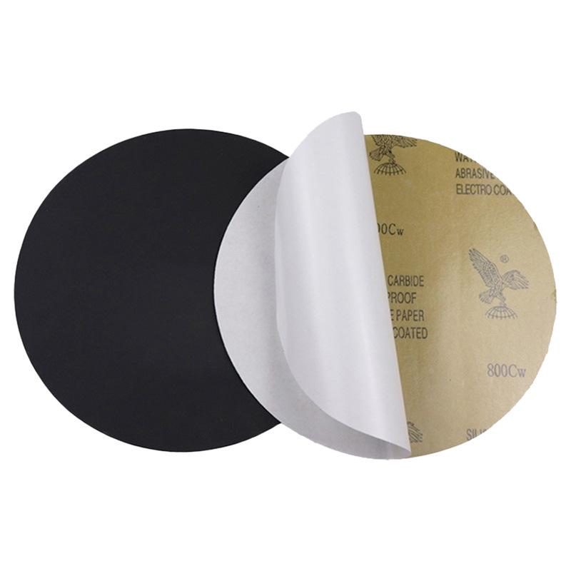 Eagle Brand Round Waterproof Metallographic Sandpaper with Adhesive Backing - 200/220/230mm for Polishing and Grinding.
