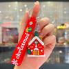 2Pcs Cartoon Cute Santa Claus Tree Keychain Christmas Party Decoration Bag Ornaments Car Key Pendant Exquisite Small Gift