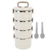 3300ml Lunch Storage Container 4 Tier Food Container Practical Compartment Lunch Box  For Picnics