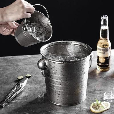 1/3/5L Edelstahl Eisbehälter Champagner Weinkühler Eiswürfelbereiter Eiskübel Für Bar Partys Kühlen Bier Snack Eimer Behälter