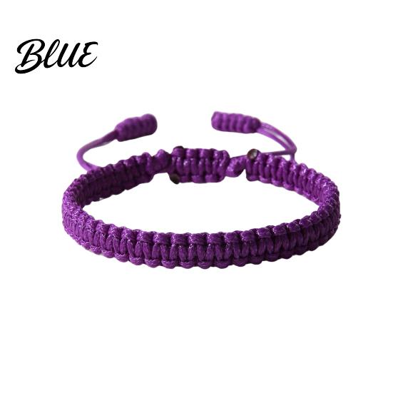 Gender-neutral Bracelet Unisex Hand Rope Adjustable Handmade Braided Solid Color