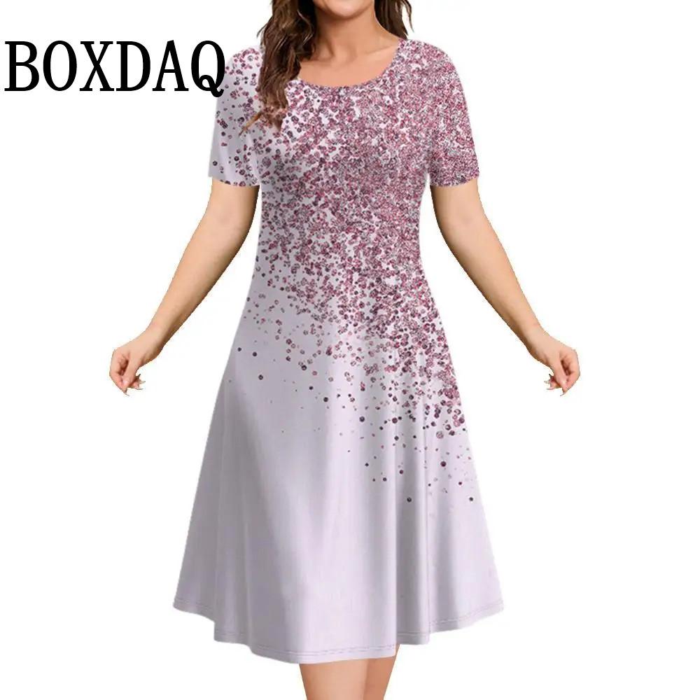 

Tie Dye Gradient 3D Print Womens Dress Summer Plus Size Short Sleeve O-Neck Loose A-Line Dress Casual Fashion Women Clothing 8XL