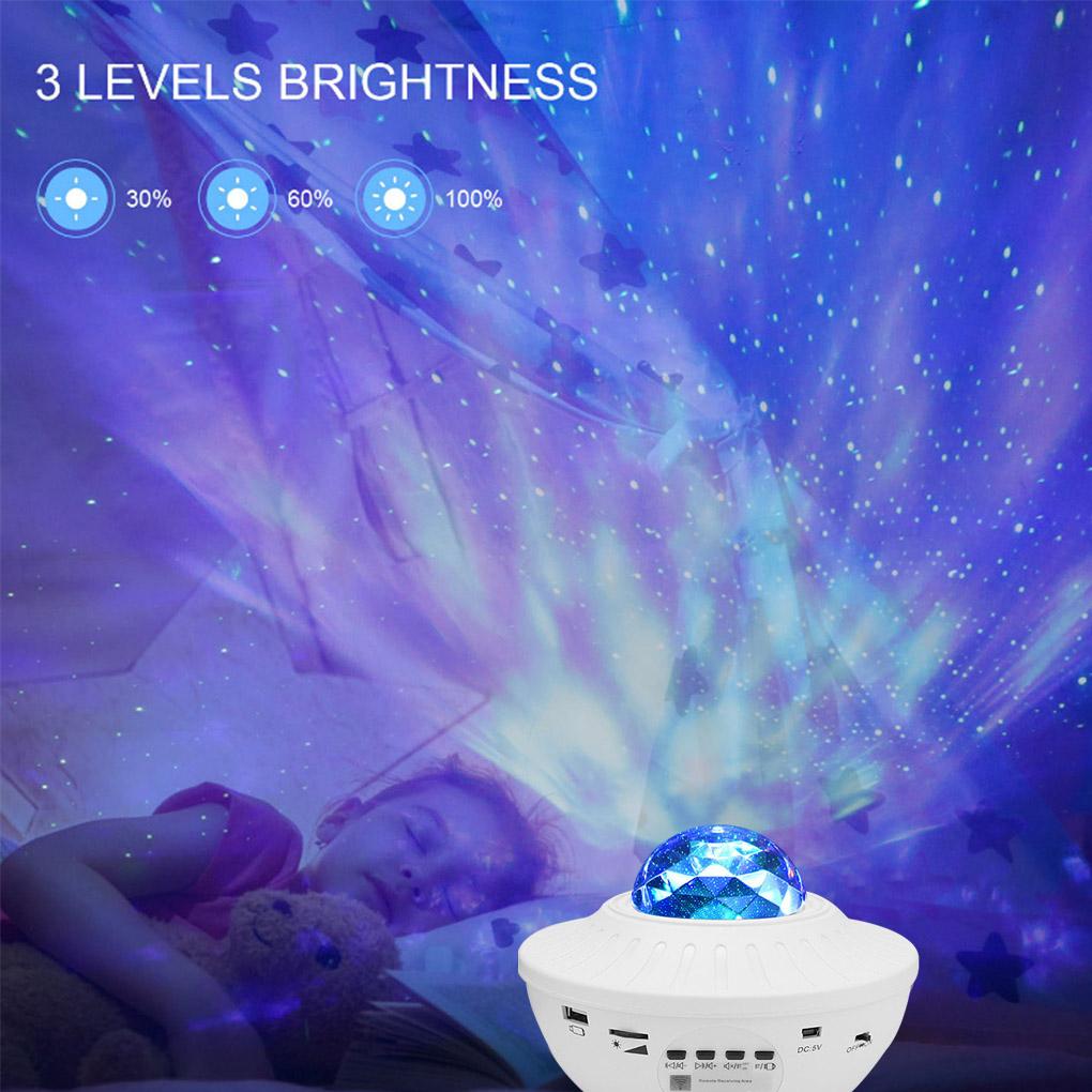 Projector Light RGB Starry Projector Lamp Bluetooth Remote Control Music Projecting Lightr for Bedroom Decoration Birthday Gift
