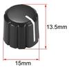 Ahvqevn Electric Guitar Volume and Tone Potentiometer Control Black 6mm Knobs, 10pcs, Knobs, D-Type