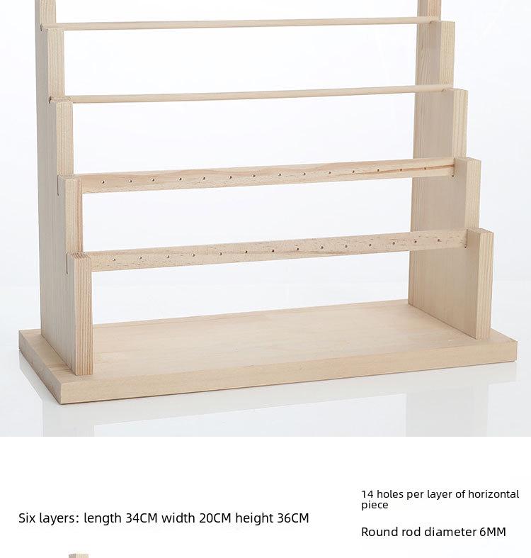 Solid Wood Jewelry Display Stand: Earring, Necklace & Bracelet Organizer.