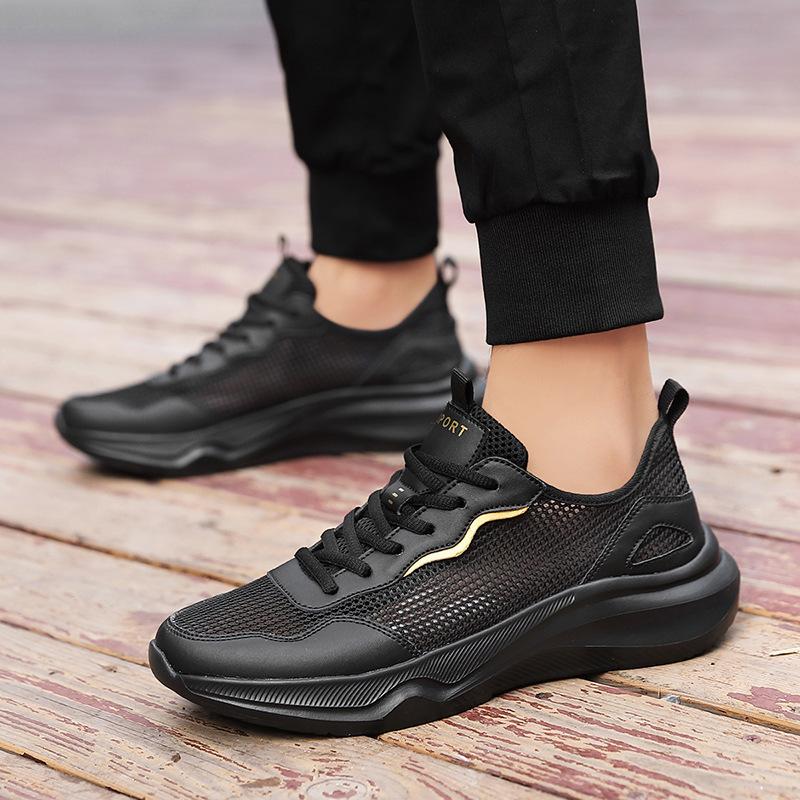 Men s mesh shoes breathable summer large size mesh sneakers hollow mesh outdoor running shoes young and young 39