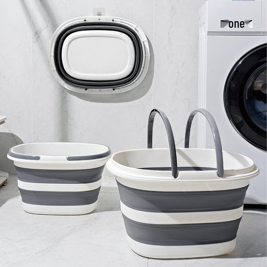 Foldable Household Car Wash and Laundry Bucket: Large Capacity, Thickened, Handheld, Portable, and Telescopic Design.