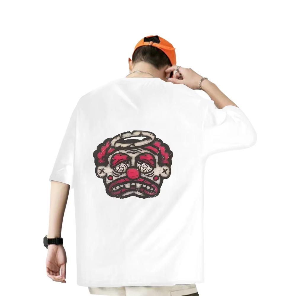 Joker Casual Men's Cotton T Shirt Loose T-shirts 2024 Breathable Y2k Tops Hippie Clothes Streetwear Harajuku Short Sleeve Tee