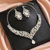 Retro Rhinestone Jewelry Necklace Set - Luxurious Evening Dress Accessories