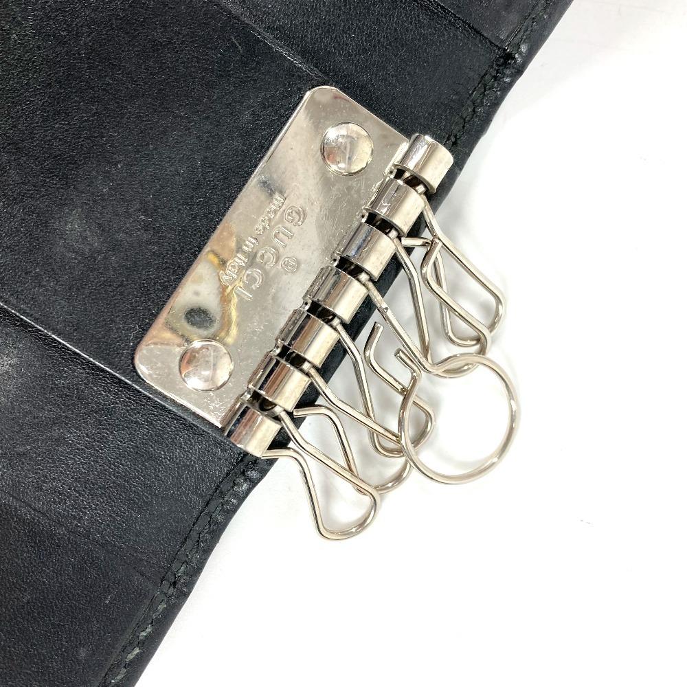 GUCCI 212111 6P key GG implementation  Key Case GG implementation Black