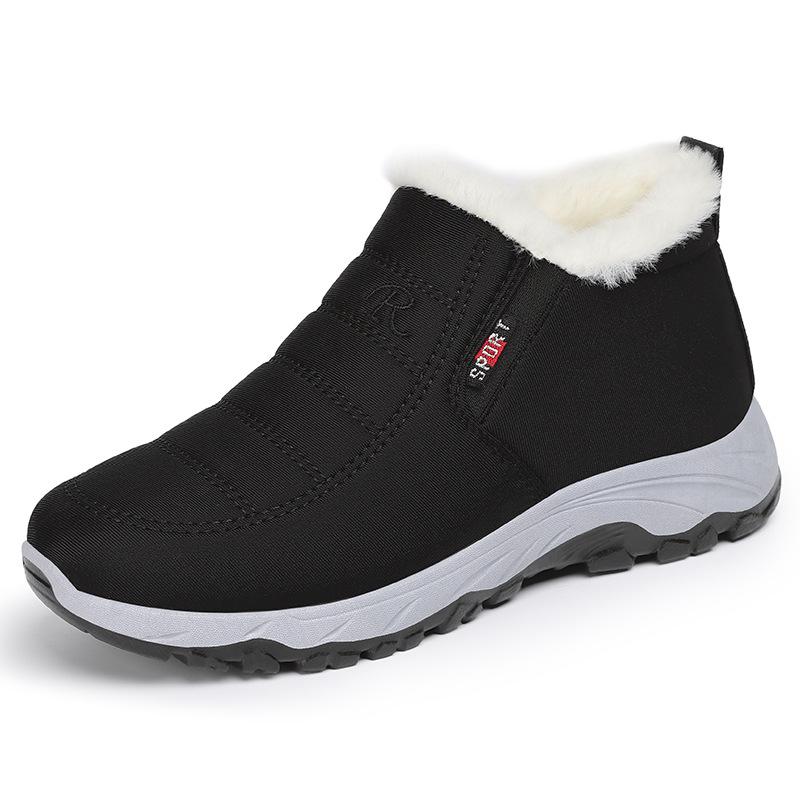 Fashion Winter Cotton Shoes, Waterproof Snow Boots With Plush And Thick Cotton Boots, Polyurethane Warm And Casual Walking Shoes Woman