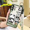 Ring Anti-knock Phone Case For Samsung Galaxy A24/SM-A245F/A25 5G Shockproof Wristband Waterproof Fashion Design Panda