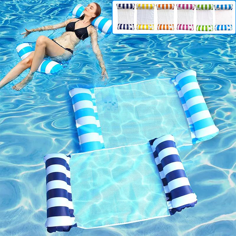 Hamaca Flotante para Agua Sillón Inflable para Piscina para Adultos Vacaciones de Verano Lago y Playa Relajación Asiento Cama Flotante