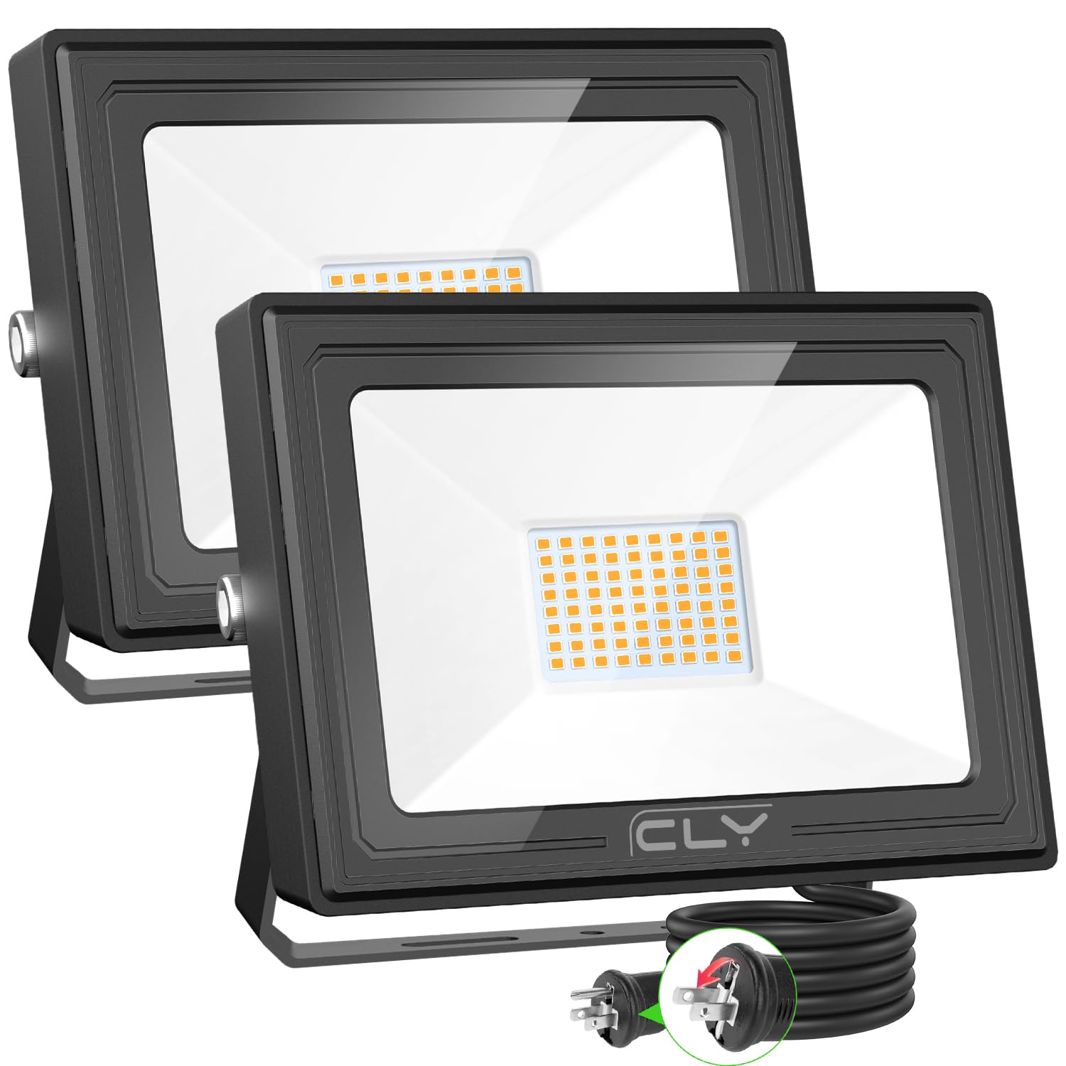 

CLY Floodlight, 60W, Warm White, Outdoor Wall Light, Entryway Light, Security Light, Work Light, Fishing Light, Parking Lot Light, Sign Light,