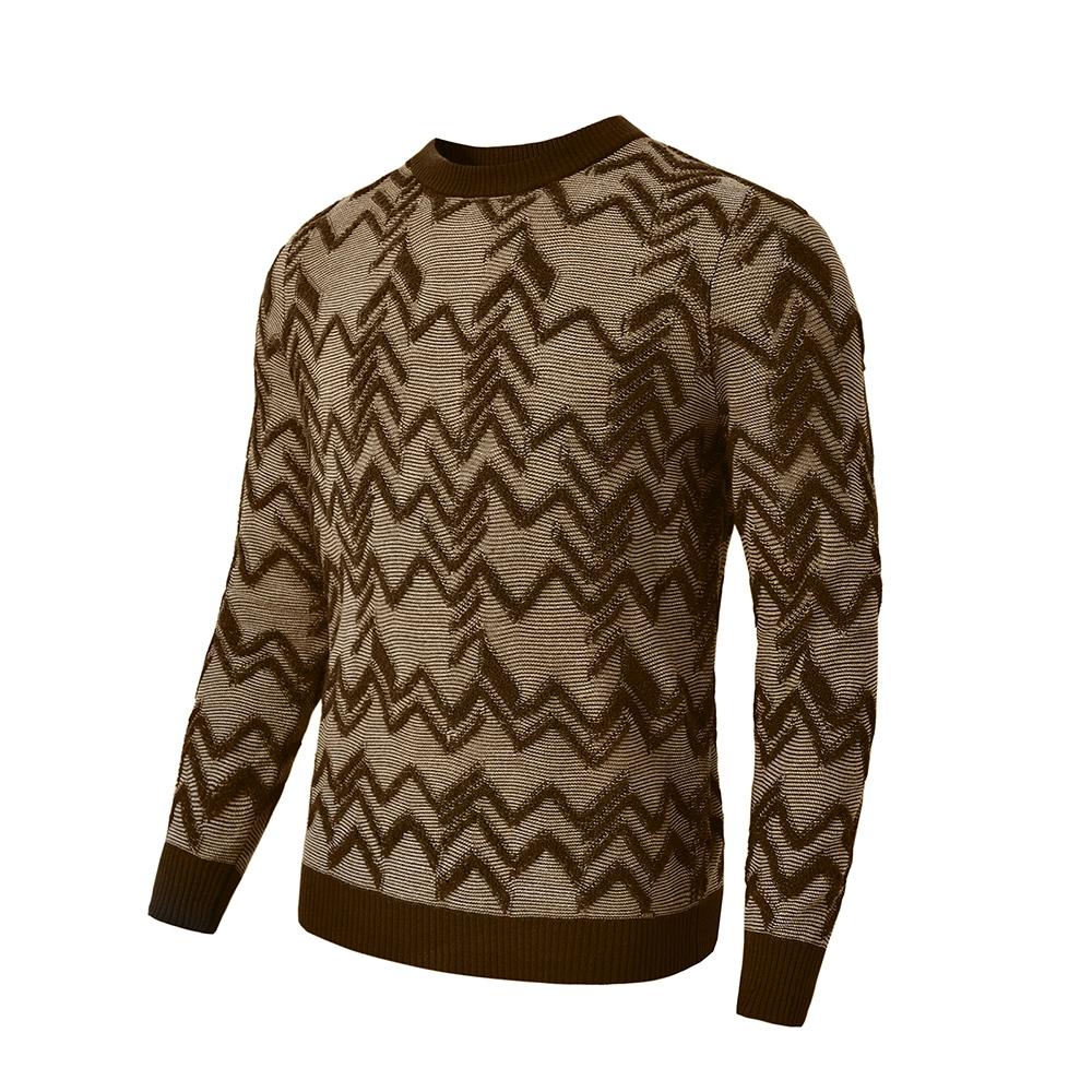 Men's Vintage Twill Sweater Long Sleeve Crewneck Pullover