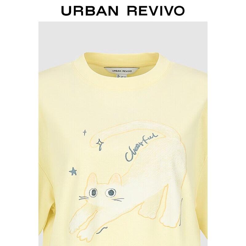 UR2026 Women's Casual Hand-Painted Pet Print T-Shirt