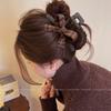 Plaid Bow Grab Clip Women's New Large Disc Hair Shark Clip Back Head Hairpin Hair