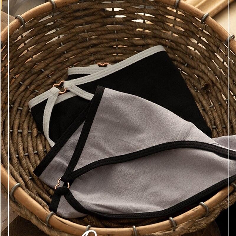 Cotton Panties Mid-Waist Briefs Breathable Briefs Cotton Stitching Color Underwear Sexy Lingeries Women Underpants EMA
