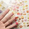 3D Pukupuku 3D Glitter Rabbit and Cat Set of Perfect for Cell Phone DIY Planner and Birthday Gifts for Girls Stickers, Stickers, Designs, 4,