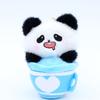 Creative Milk Tea Cup Series Plush Toy Pendant Cute Panda Doll Keychain Bag Hanging Decoration