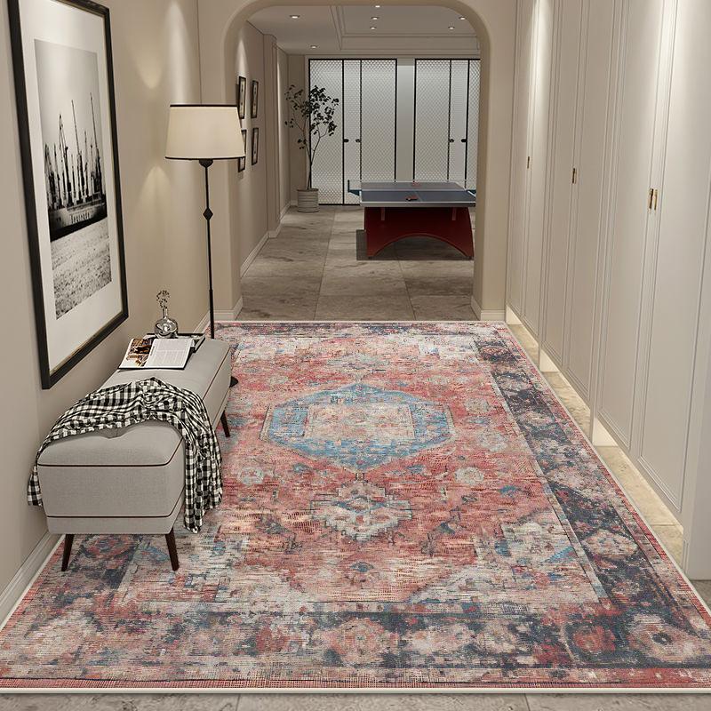 Persian Style Big Size Non-slip Carpet Living Room Easy Clean Entrance Door Mat Soft Foldable Lounge Area Rug Machine Washable