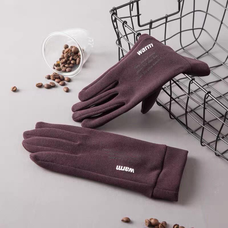 

Touch screen gloves men s autumn and winter riding fleece to keep warm one size fits all коричневий