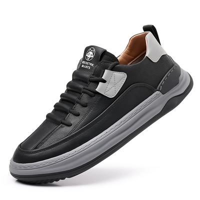 Fashion Retro Platform Cow Leather Men Sneakers Autumn Soft-soled Designer Board Shoes for Men Fashion Casual Sports Zapatos De Hombre