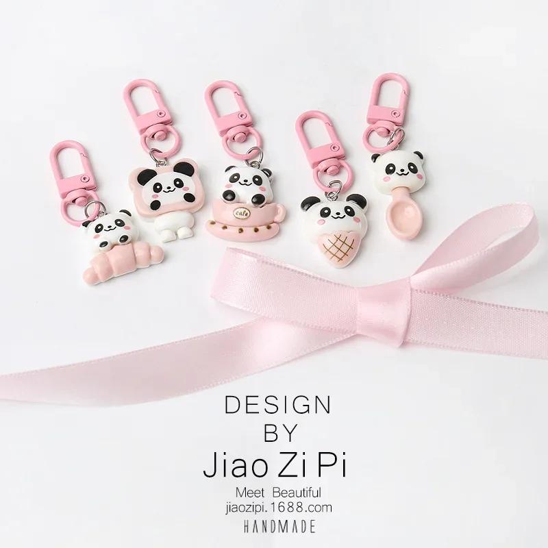 Adorable Pink Panda Keychain & Bag Pendant – Cute, Versatile Accessory