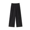 Xiangying Women's High-Waist Lace-Trim Wide-Leg Trousers