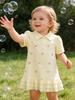 Baby Girls Summer Easter Dress, Casual Short Sleeve A-Line Swing Toddler Kids Dresses for Daily Wear Size 6M–3 Years