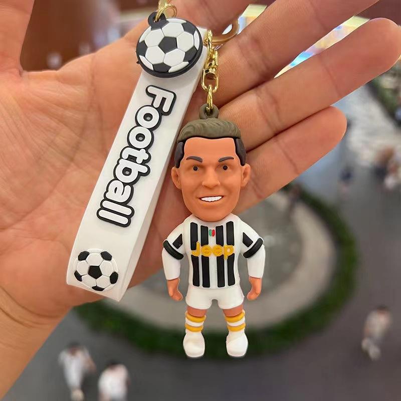 Portachiavi Immagine Stella del Calcio Decorazione Borsa Stella del Calcio Portachiavi Bambola Accessori Chiavi Auto Popolare per Uomini Regalo per Fan Prezzo all'Ingrosso