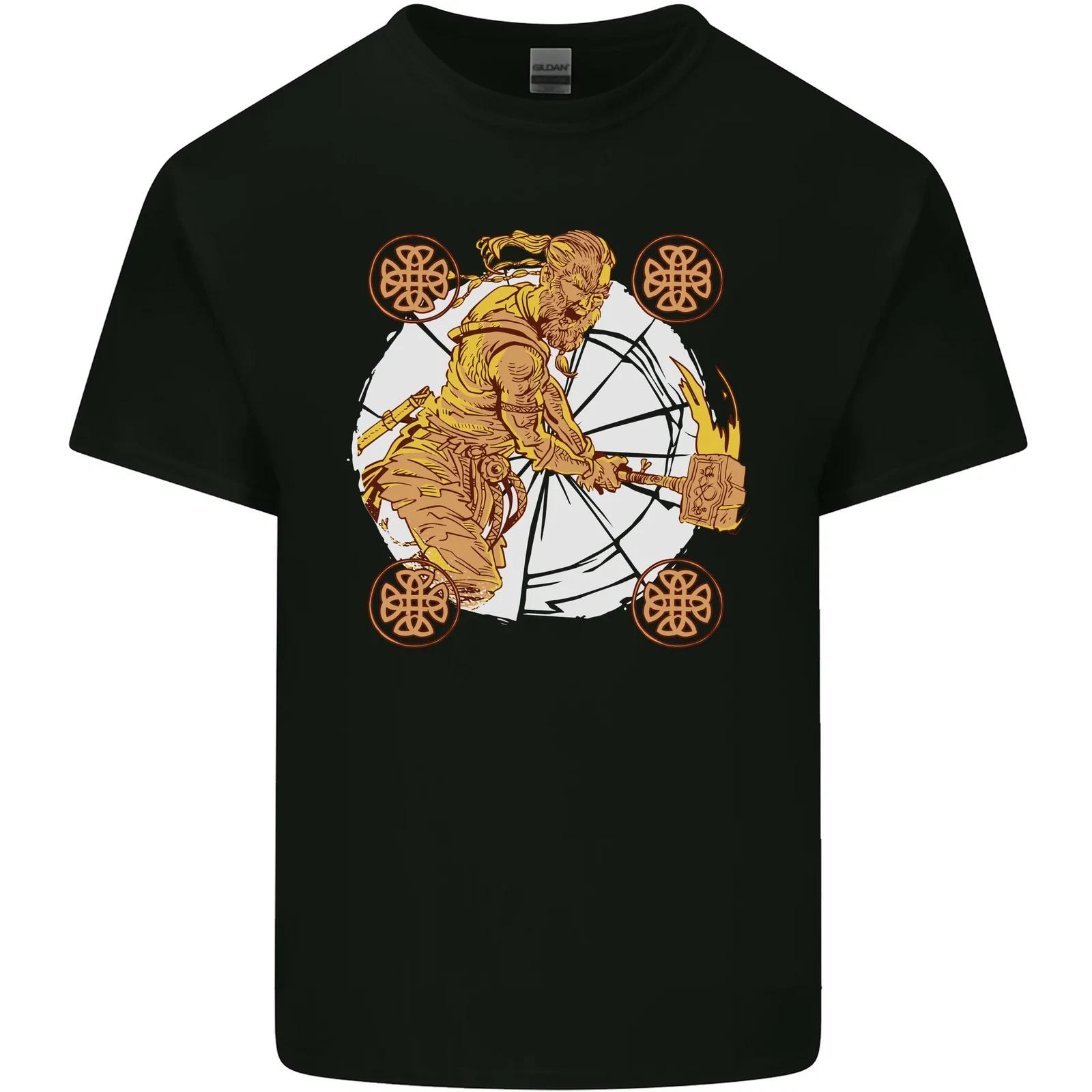 A Viking With a Hammer Thor Tribal Valhalla Kids T-Shirt Childrens XL