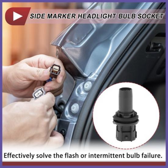 Headlight Side Marker Lamp Socket for Toyota 4Runner 13-21 No.90075-60077 2 P