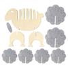 Creative Insulated Coaster Sheep Shaped Beverage Coaster Sheep Felt Coaster Water Absorbing Home Office Desk Decorative Ornament