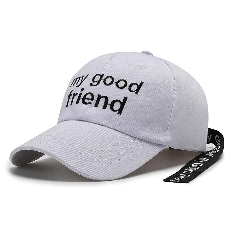 Hat Spring and Autumn New Embroidery Ribbon Baseball Cap Personalized Peaked Hat Outdoor Sun Hat Travel Hat Couple Hat